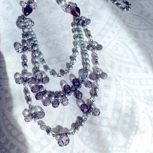 Beads & Pearls Long Tiered Necklace